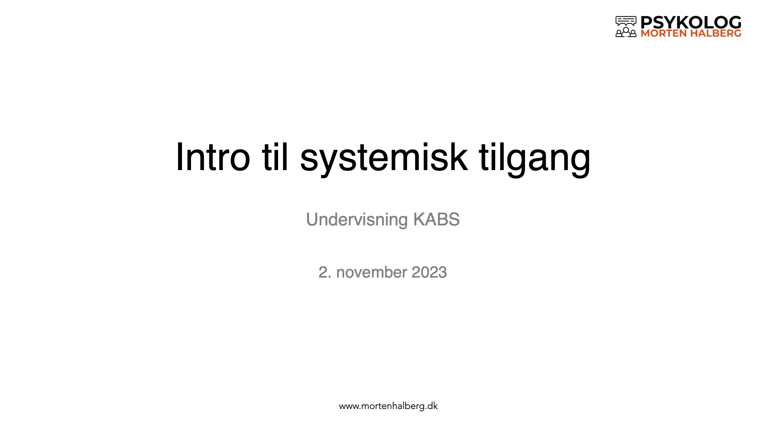 intro til systemisk tilgang kabs 2023